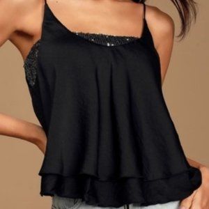 Free People Turn it on Cami XS Black